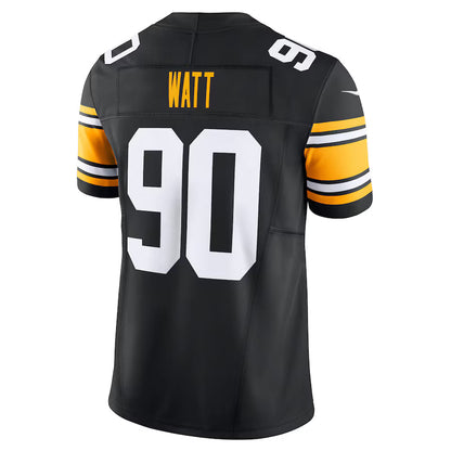 P.Steelers #90 T.J. Watt Black Vapor F.U.S.E. Limited Jersey Stitched American Football Jerseys