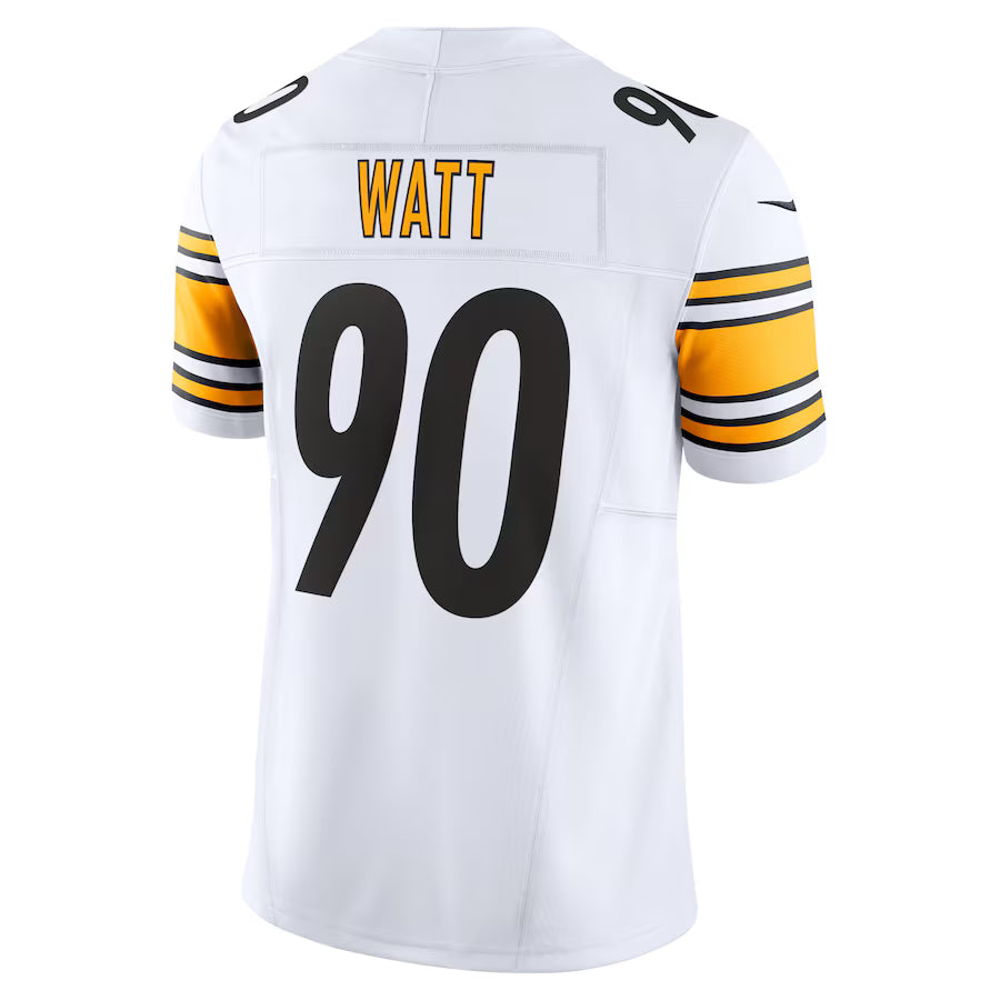 P.Steelers #90 T.J. Watt  White Vapor F.U.S.E. Limited Jersey Stitched American Football Jerseys