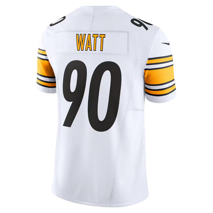 P.Steelers #90 T.J. Watt  White Vapor F.U.S.E. Limited Jersey Stitched American Football Jerseys