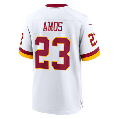 W.Commanders #23 Trey Amos White Game Jersey Stitched American Football Jerseys