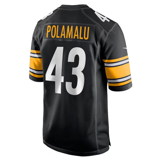 P.Steelers #43 Troy Polamalu Black Game Jersey Stitched American Football Jerseys