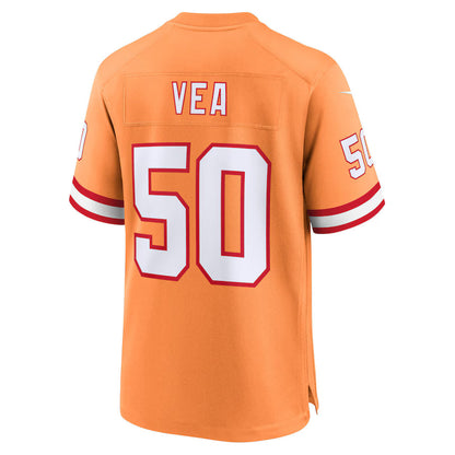 TB.Buccaneers #50 Vita Vea Creamsicle Game Jersey Stitched American Football Jerseys