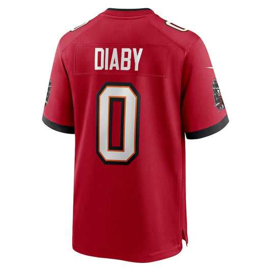 TB.Buccaneers #0 YaYa Diaby Red Game Jersey Stitched American Football Jerseys