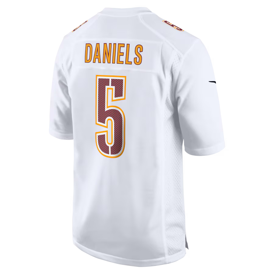 W.Commanders #5 Jayden Daniels White Game Jersey Stitched American Football Jerseys