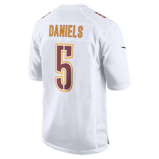 W.Commanders #5 Jayden Daniels White Game Jersey Stitched American Football Jerseys