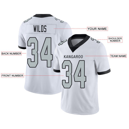 Custom LV.Raiders Stitched American Football Jerseys Personalize Birthday Gifts White Jersey