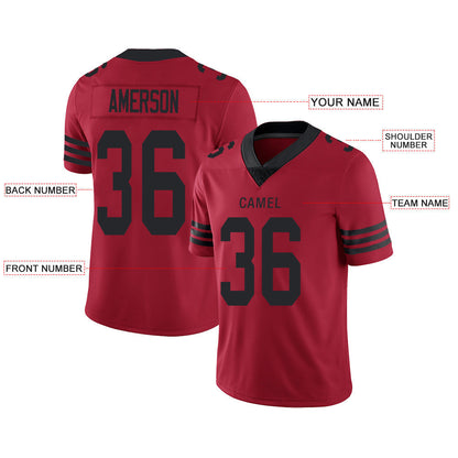 Custom SF.49ers Stitched American Football Jerseys Personalize Birthday Gifts Red Jersey