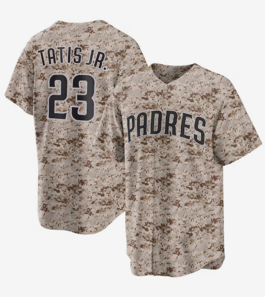San Diego Padres #23 Fernando Tatis Jr. USMC Alternate Replica Player Jersey - Camo Stitched Baseball Jersey