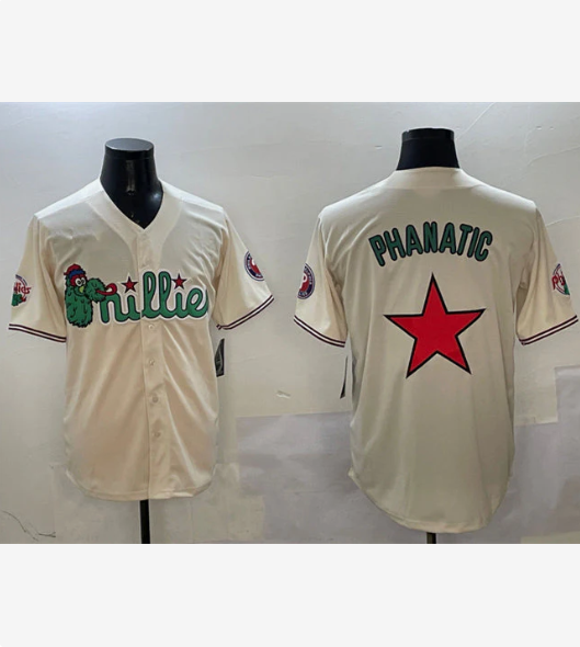 Philadelphia Phillies Phanatic Cream Limited Stitched Baseball Jersey