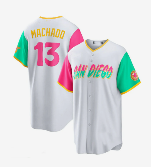 San Diego Padres #13 Manny Machado 2022 City Connect Replica Player Jersey - White Baseball Jerseys