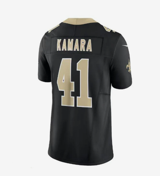NO.Saints #41 Alvin Kamara Vapor F.U.S.E. Limited Jersey - Black Stitched American Football Jerseys